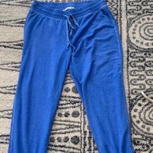 Michael Stars Slim Elastic Hem Pant With Drawstring Color BLUE RIBBON Size S